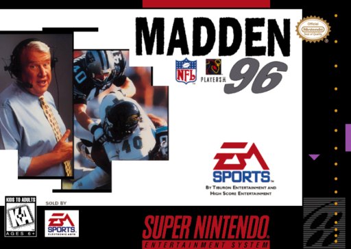 Madden NFL 96 box art