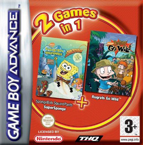 2 Games in 1: Rugrats: Go Wild + SpongeBob SquarePants: SuperSponge box art