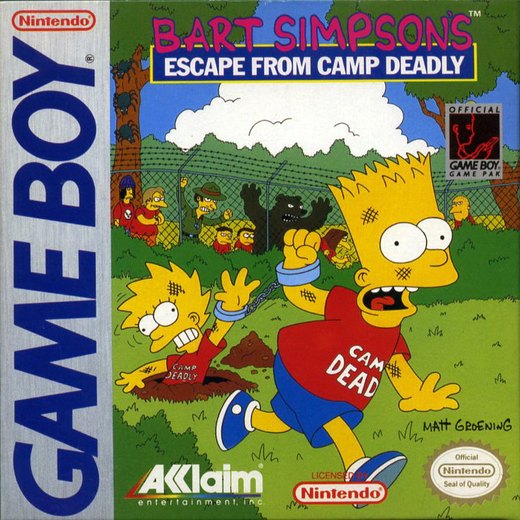 Bart Simpson's Escape from Camp Deadly box art