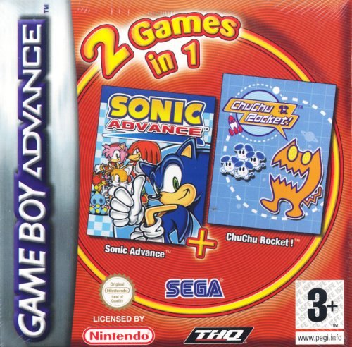 2 Games in 1: Sonic Advance + ChuChu Rocket! box art