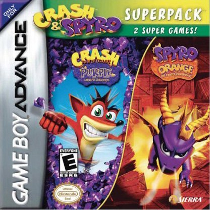 Crash & Spyro Superpack: Spyro Orange: The Cortex Conspiracy / Crash Bandicoot Purple: Ripto's Rampage box art