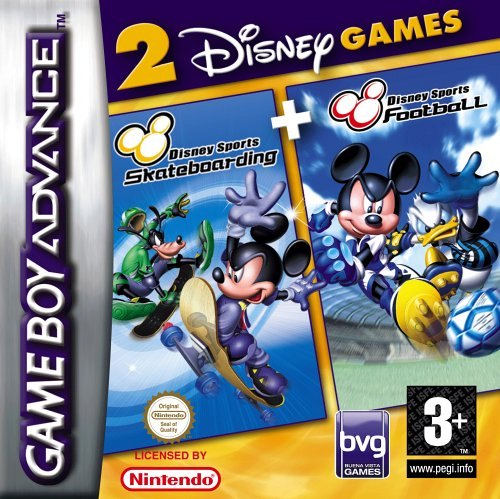 2 Disney Games: Disney Sports: Football + Disney Sports: Skateboarding box art
