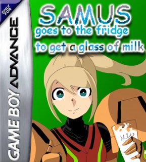 Samus Goes to the Fridge to Get a Glass of Milk box art