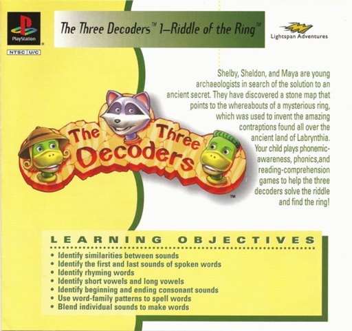 The Three Decoders 1: Riddle of the Ring box art