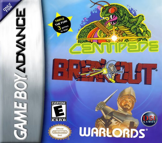 Centipede / Breakout / Warlords box art
