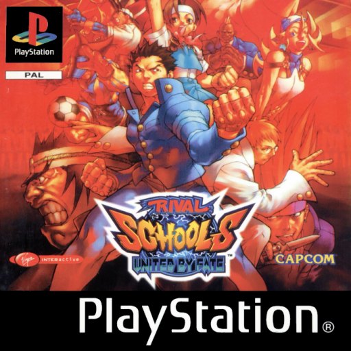 Rival Schools + Resident Evil 2 + Bloody Roar + Street Fighter EX Plus Alpha + Mr Domino + Victory Boxing 2 box art