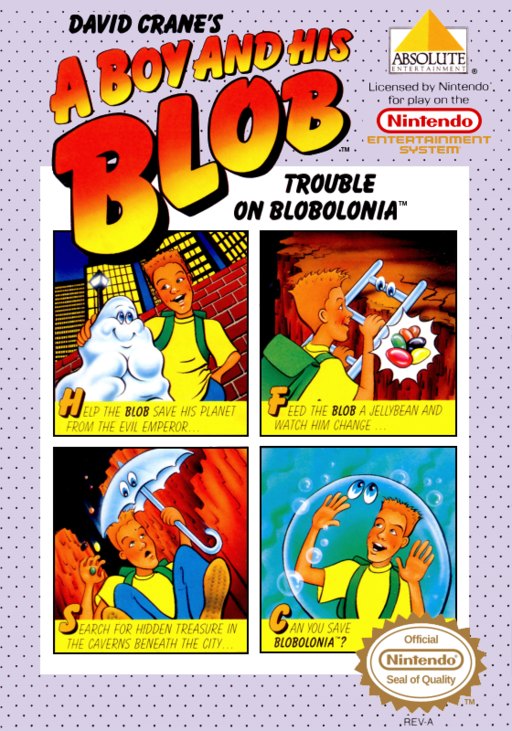 David Crane's A Boy and His Blob: Trouble on Blobolonia box art