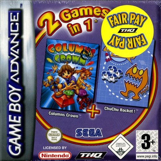 2 Games in 1: Columns Crown + ChuChu Rocket! box art
