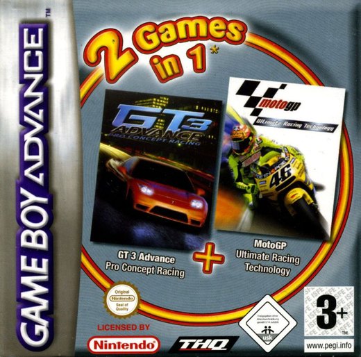 2 Games in 1: GT 3 Advance: Pro Concept Racing + Moto GP: Ultimate Racing Technology box art